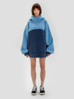 EIGHT оверсайз худи с капюшоном голубой-индиго цвет