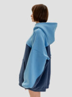 EIGHT оверсайз худи с капюшоном голубой-индиго цвет