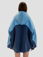 EIGHT оверсайз худи с капюшоном голубой-индиго цвет