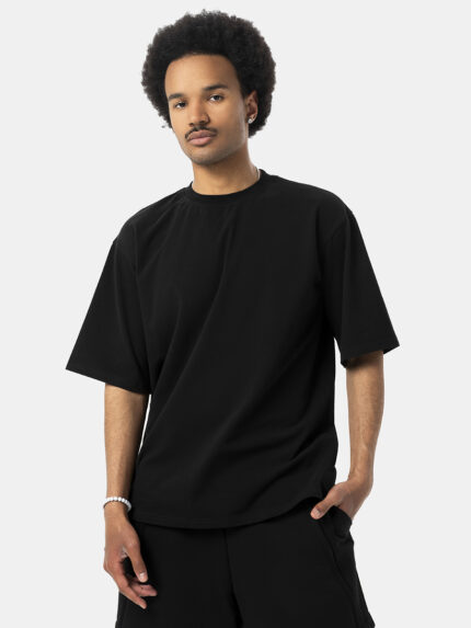 Футболка Oversized Basic Пич эффект цвет Черный